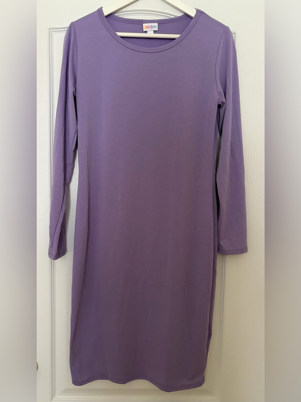 LuLaRoe Long Sleeve Solid Lavender Dress